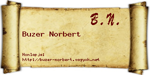 Buzer Norbert névjegykártya