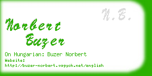 norbert buzer business card